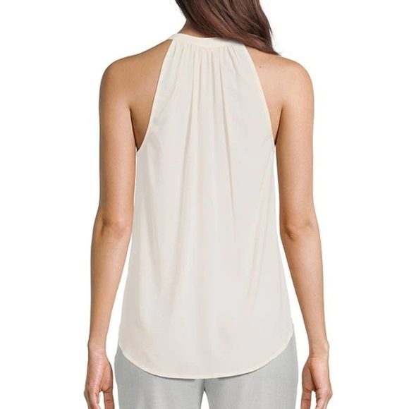Antonio Melani Olivia Button Front Split V-Neck Sleeveless Top - Picture 2 of 8